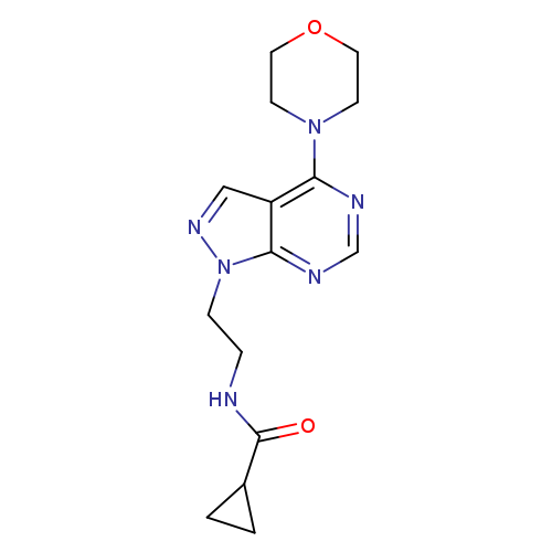 N-{2-[4-(morpholin-4-yl)-1H-pyrazolo[3,4-d]pyrimidin-1-yl]ethyl}cyclopropanecarboxamide