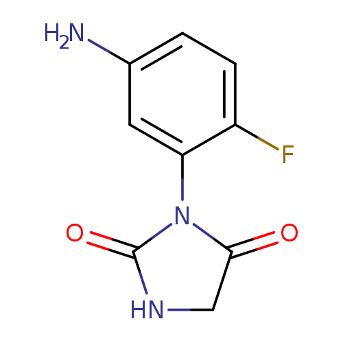 3-(5-amino-2-fluorophenyl)imidazolidine-2,4-dione