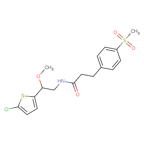 N-[2-(5-chlorothiophen-2-yl)-2-methoxyethyl]-3-(4-methanesulfonylphenyl)propanamide