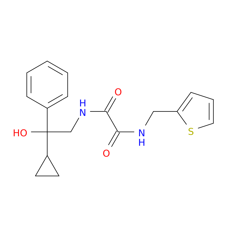 N'-(2-cyclopropyl-2-hydroxy-2-phenylethyl)-N-[(thiophen-2-yl)methyl]ethanediamide