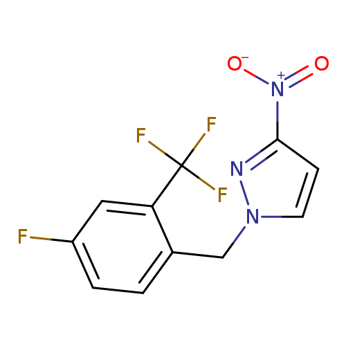 1-{[4-fluoro-2-(trifluoromethyl)phenyl]methyl}-3-nitro-1H-pyrazole