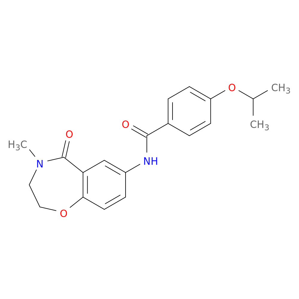 N-(4-methyl-5-oxo-2,3,4,5-tetrahydro-1,4-benzoxazepin-7-yl)-4-(propan-2-yloxy)benzamide