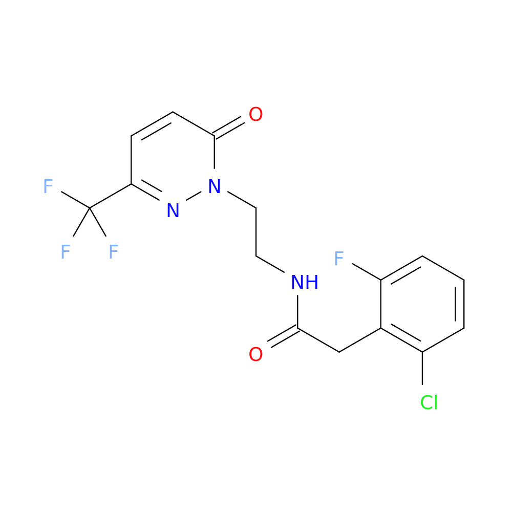 2-(2-chloro-6-fluorophenyl)-N-{2-[6-oxo-3-(trifluoromethyl)-1,6-dihydropyridazin-1-yl]ethyl}acetamide