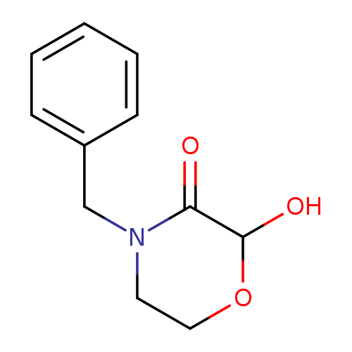 3-Morpholinone, 2-hydroxy-4-(phenylmethyl)-