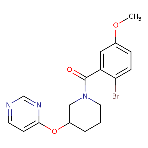 4-{[1-(2-bromo-5-methoxybenzoyl)piperidin-3-yl]oxy}pyrimidine