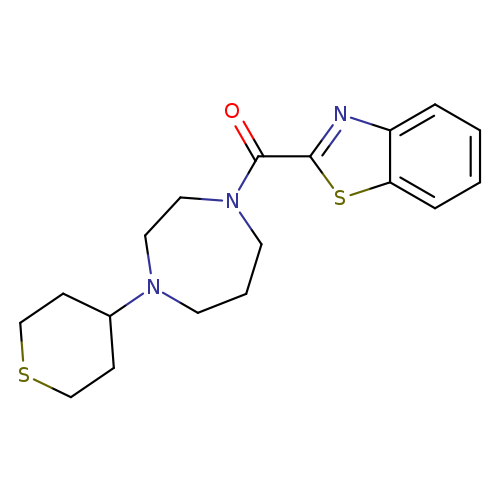 2-[4-(thian-4-yl)-1,4-diazepane-1-carbonyl]-1,3-benzothiazole