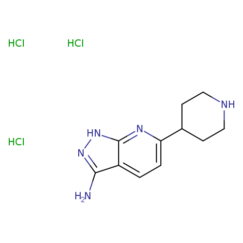 6-Piperidin-4-yl-1h-pyrazolo[3,4-b]pyridin-3-amine trihydrochloride