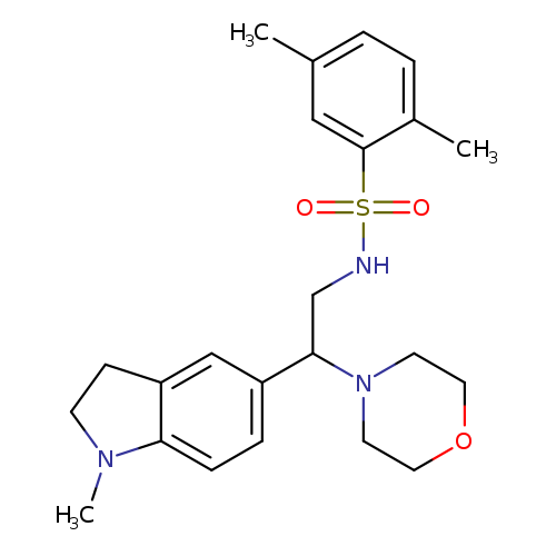 2,5-dimethyl-N-[2-(1-methyl-2,3-dihydro-1H-indol-5-yl)-2-(morpholin-4-yl)ethyl]benzene-1-sulfonamide