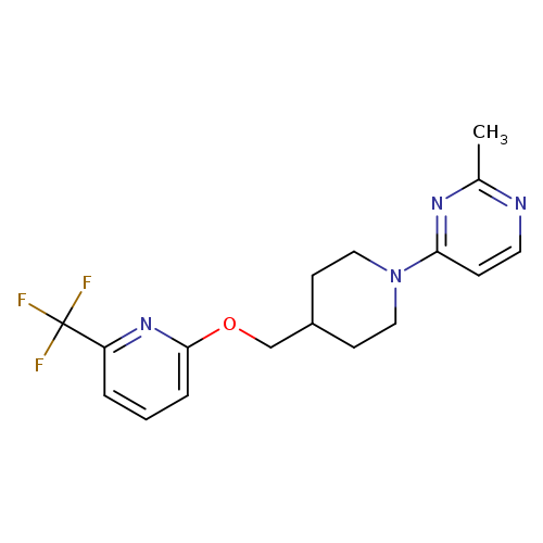 2-methyl-4-[4-({[6-(trifluoromethyl)pyridin-2-yl]oxy}methyl)piperidin-1-yl]pyrimidine