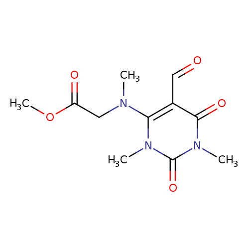 methyl 2-[(5-formyl-1,3-dimethyl-2,6-dioxo-1,2,3,6-tetrahydropyrimidin-4-yl)(methyl)amino]acetate