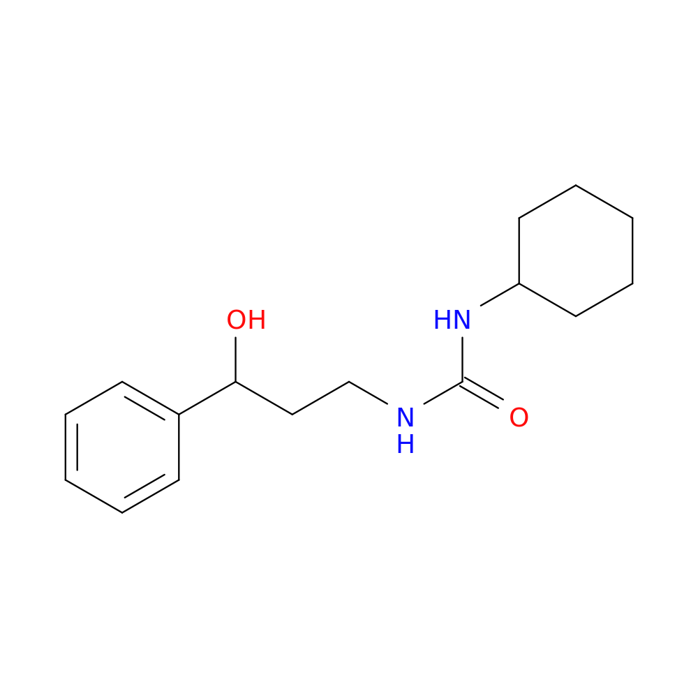 1-cyclohexyl-3-(3-hydroxy-3-phenylpropyl)urea