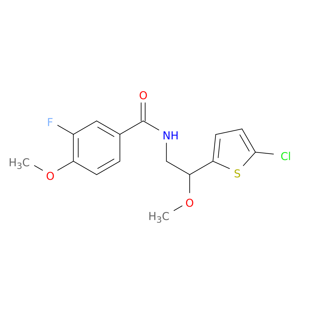 N-[2-(5-chlorothiophen-2-yl)-2-methoxyethyl]-3-fluoro-4-methoxybenzamide