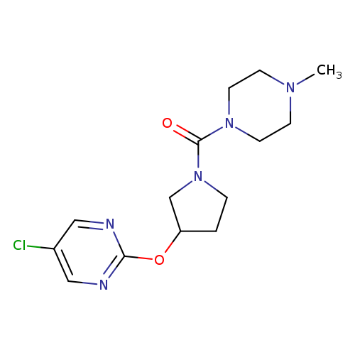 5-chloro-2-{[1-(4-methylpiperazine-1-carbonyl)pyrrolidin-3-yl]oxy}pyrimidine