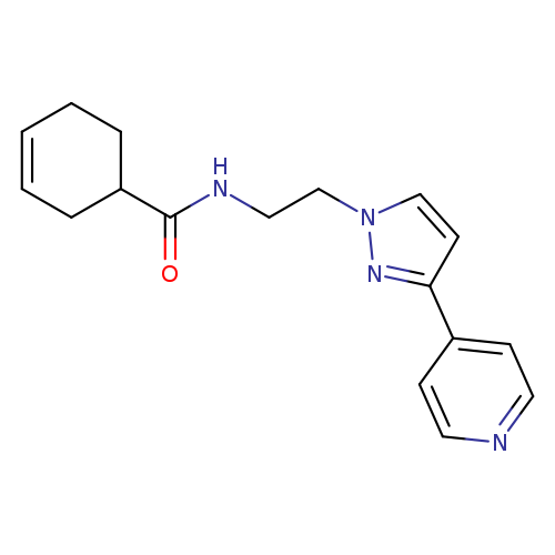 N-{2-[3-(pyridin-4-yl)-1H-pyrazol-1-yl]ethyl}cyclohex-3-ene-1-carboxamide