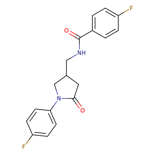 4-fluoro-N-{[1-(4-fluorophenyl)-5-oxopyrrolidin-3-yl]methyl}benzamide