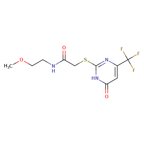 N-(2-methoxyethyl)-2-{[6-oxo-4-(trifluoromethyl)-1,6-dihydropyrimidin-2-yl]sulfanyl}acetamide
