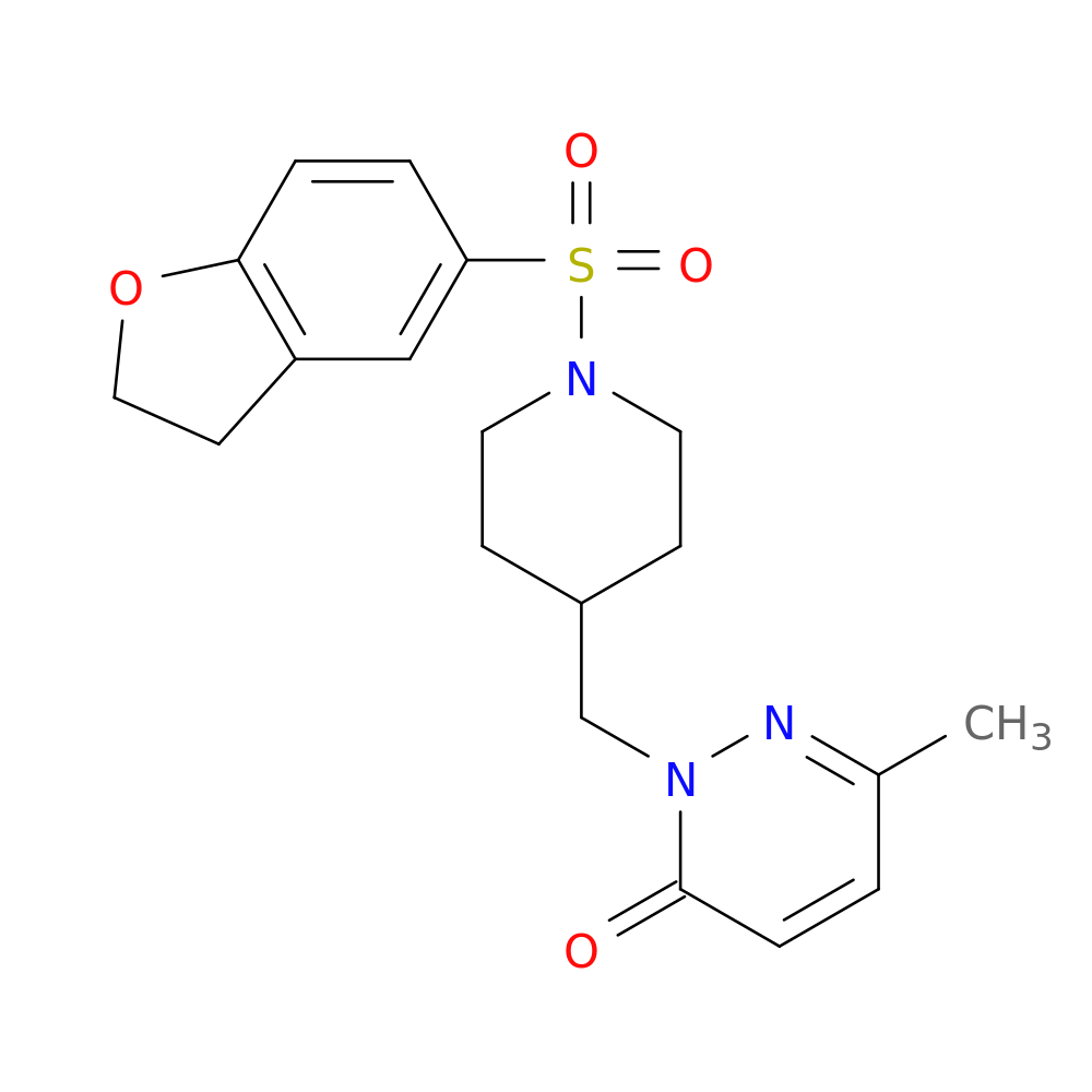 2-{[1-(2,3-dihydro-1-benzofuran-5-sulfonyl)piperidin-4-yl]methyl}-6-methyl-2,3-dihydropyridazin-3-one