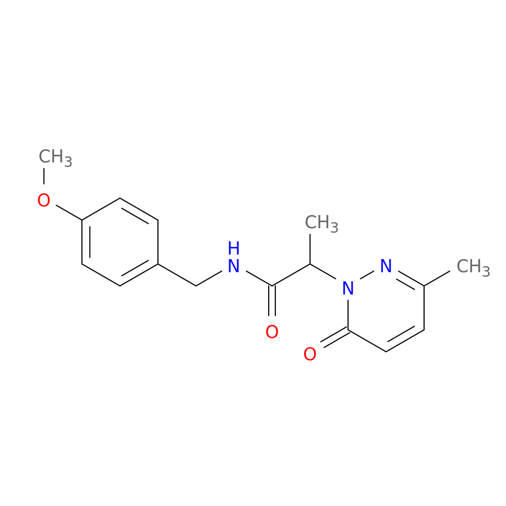 N-[(4-methoxyphenyl)methyl]-2-(3-methyl-6-oxo-1,6-dihydropyridazin-1-yl)propanamide
