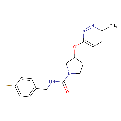 N-[(4-fluorophenyl)methyl]-3-[(6-methylpyridazin-3-yl)oxy]pyrrolidine-1-carboxamide