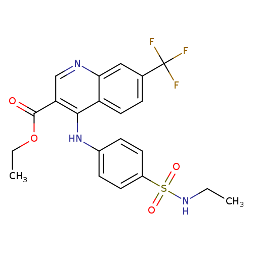 ethyl 4-{[4-(ethylsulfamoyl)phenyl]amino}-7-(trifluoromethyl)quinoline-3-carboxylate