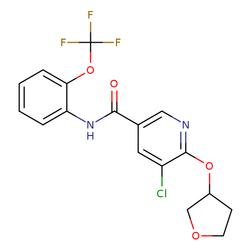 5-chloro-6-(oxolan-3-yloxy)-N-[2-(trifluoromethoxy)phenyl]pyridine-3-carboxamide