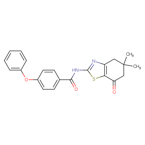 N-(5,5-dimethyl-7-oxo-4,5,6,7-tetrahydro-1,3-benzothiazol-2-yl)-4-phenoxybenzamide