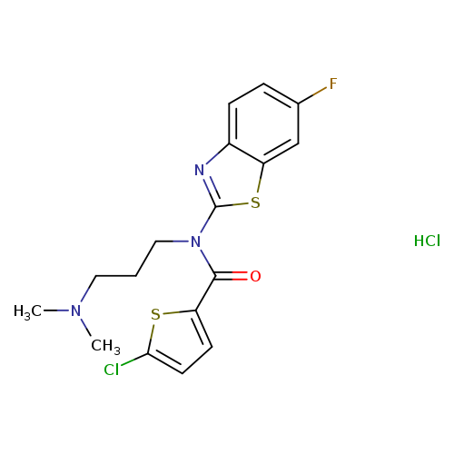 5-chloro-N-[3-(dimethylamino)propyl]-N-(6-fluoro-1,3-benzothiazol-2-yl)thiophene-2-carboxamide hydrochloride