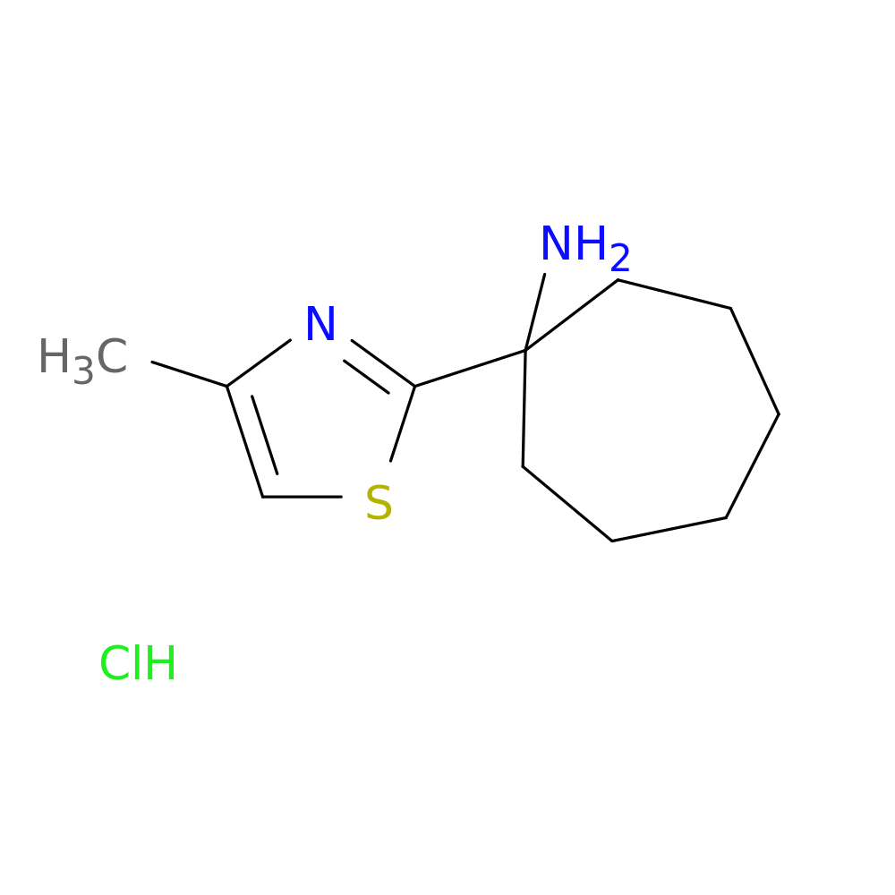 1-(4-methyl-1,3-thiazol-2-yl)cycloheptan-1-amine hydrochloride