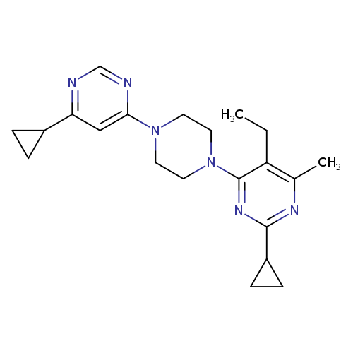 2-cyclopropyl-4-[4-(6-cyclopropylpyrimidin-4-yl)piperazin-1-yl]-5-ethyl-6-methylpyrimidine