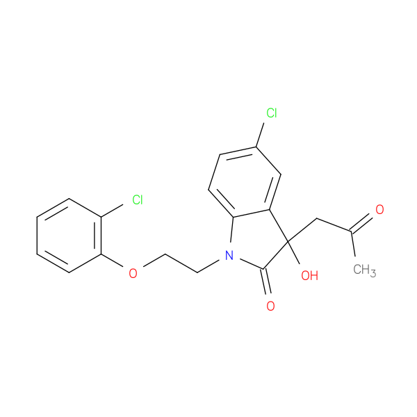 5-chloro-1-[2-(2-chlorophenoxy)ethyl]-3-hydroxy-3-(2-oxopropyl)-2,3-dihydro-1H-indol-2-one