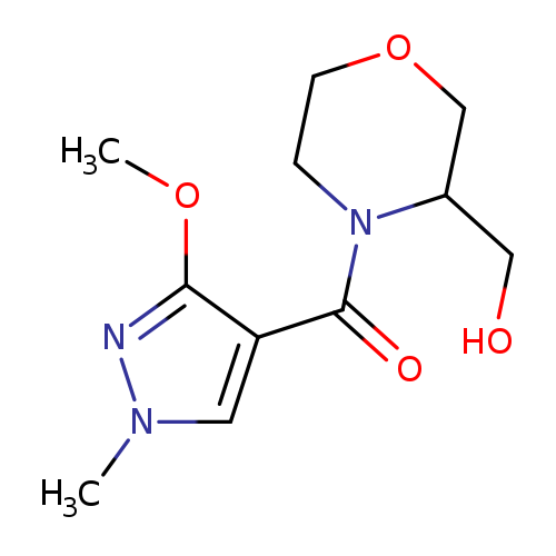[4-(3-methoxy-1-methyl-1H-pyrazole-4-carbonyl)morpholin-3-yl]methanol
