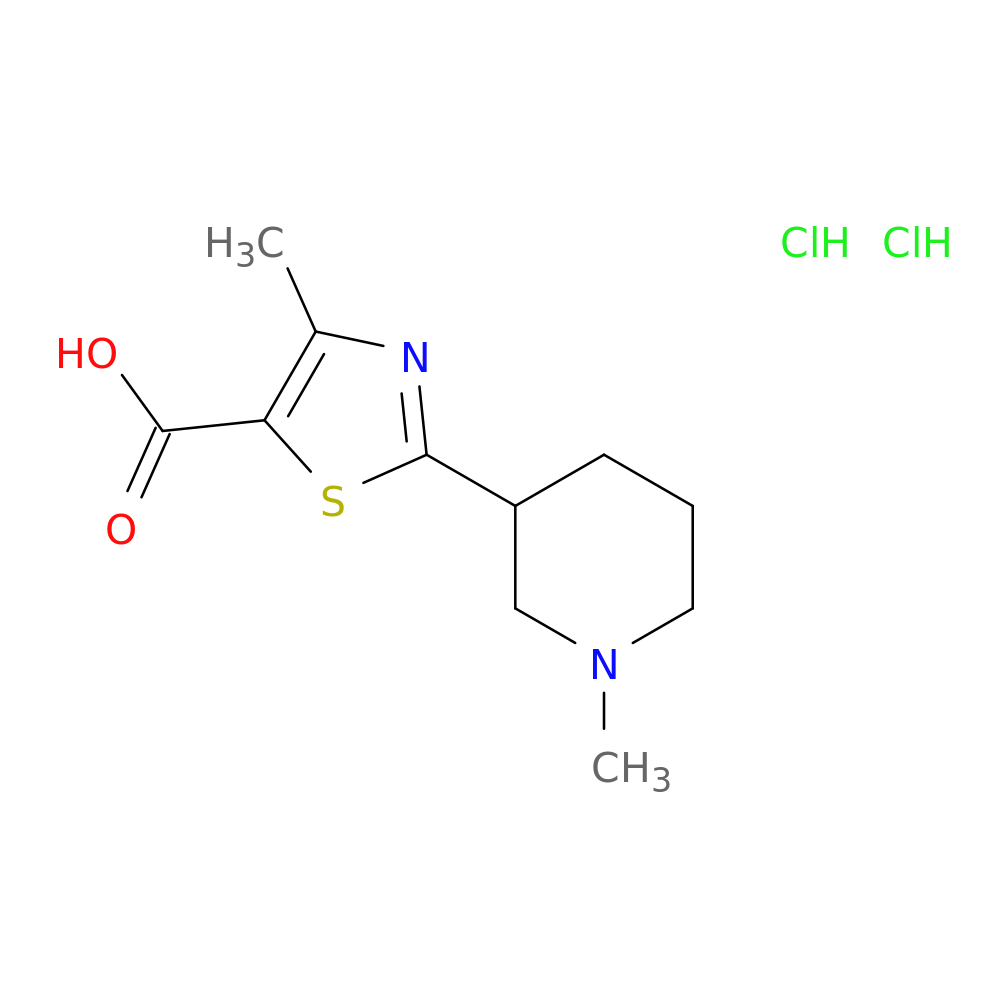 4-methyl-2-(1-methylpiperidin-3-yl)-1,3-thiazole-5-carboxylic acid dihydrochloride