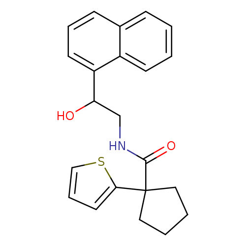 N-[2-hydroxy-2-(naphthalen-1-yl)ethyl]-1-(thiophen-2-yl)cyclopentane-1-carboxamide