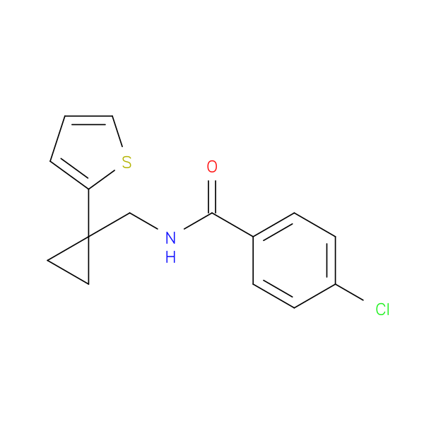 4-chloro-N-{[1-(thiophen-2-yl)cyclopropyl]methyl}benzamide