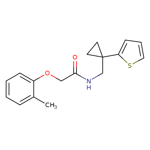 2-(2-methylphenoxy)-N-{[1-(thiophen-2-yl)cyclopropyl]methyl}acetamide