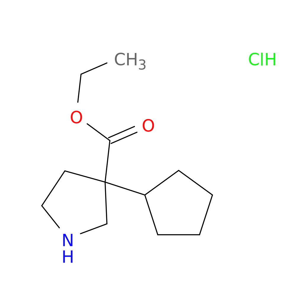 ethyl 3-cyclopentylpyrrolidine-3-carboxylate hydrochloride
