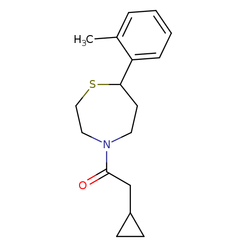 2-cyclopropyl-1-[7-(2-methylphenyl)-1,4-thiazepan-4-yl]ethan-1-one