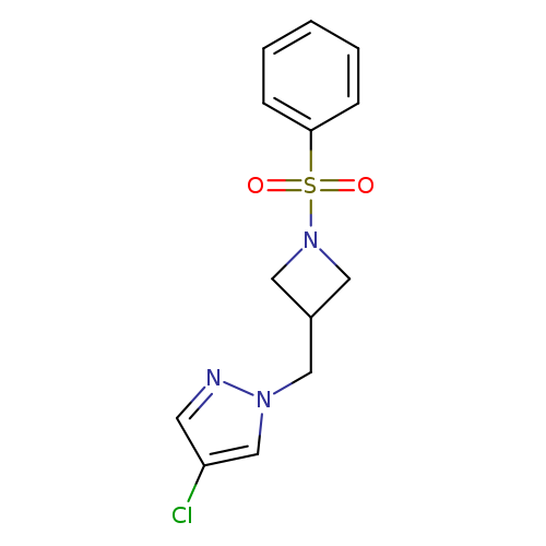 1-{[1-(benzenesulfonyl)azetidin-3-yl]methyl}-4-chloro-1H-pyrazole