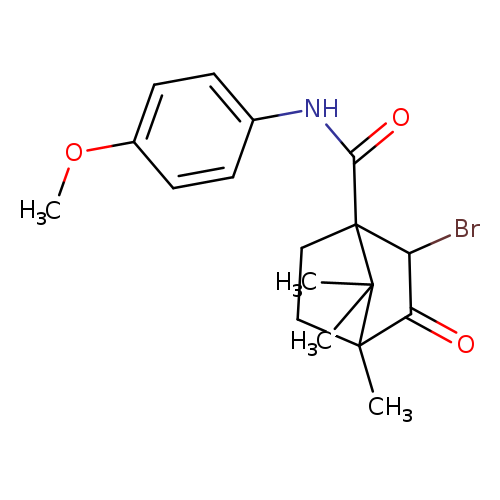 2-bromo-N-(4-methoxyphenyl)-4,7,7-trimethyl-3-oxobicyclo[2.2.1]heptane-1-carboxamide