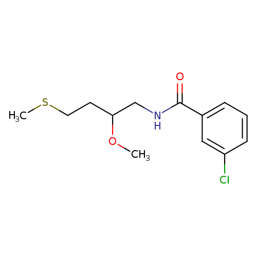 3-chloro-N-[2-methoxy-4-(methylsulfanyl)butyl]benzamide