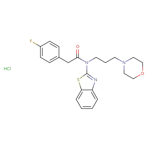 N-(1,3-benzothiazol-2-yl)-2-(4-fluorophenyl)-N-[3-(morpholin-4-yl)propyl]acetamide hydrochloride
