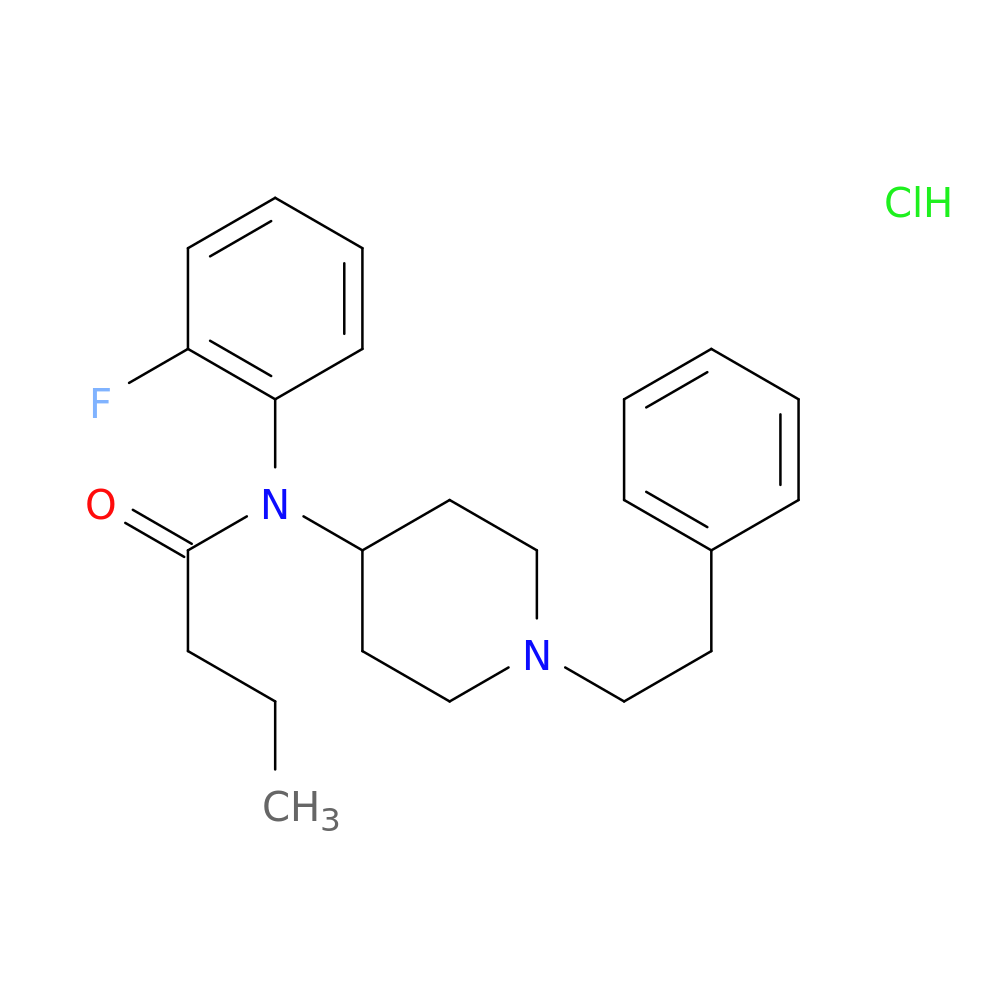 N-(2-fluorophenyl)-N-(1-phenethylpiperidin-4-yl)butyramide,monohydrochloride
