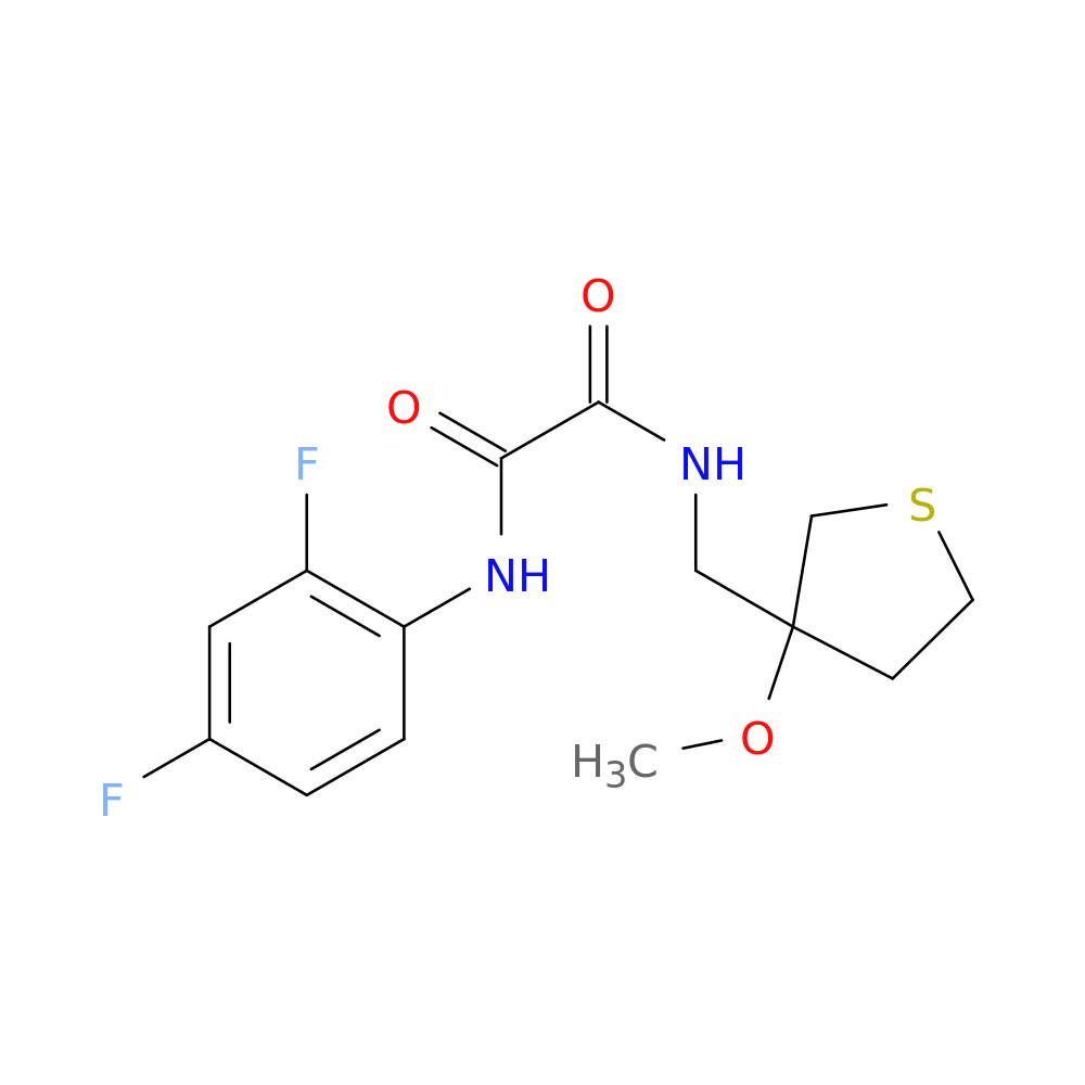 N'-(2,4-difluorophenyl)-N-[(3-methoxythiolan-3-yl)methyl]ethanediamide