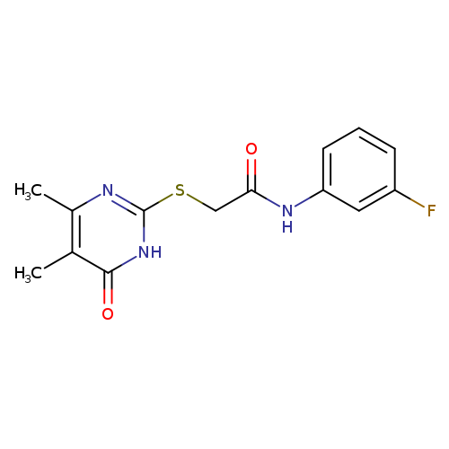 2-[(4,5-dimethyl-6-oxo-1,6-dihydropyrimidin-2-yl)sulfanyl]-N-(3-fluorophenyl)acetamide