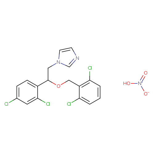 1H-​Imidazole, 1-​[2-​(2,​4-​dichlorophenyl)​-​2-​[(2,​6-​dichlorophenyl)​methoxy]​ethyl]​-​, nitrate (1:1)