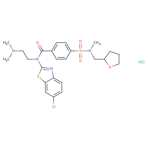 N-(6-chloro-1,3-benzothiazol-2-yl)-N-[2-(dimethylamino)ethyl]-4-{methyl[(oxolan-2-yl)methyl]sulfamoyl}benzamide hydrochloride