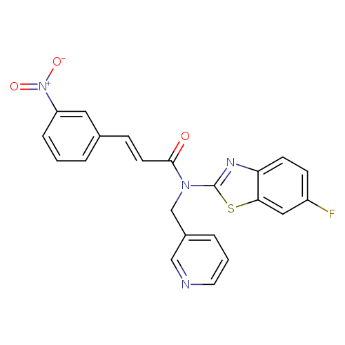 (2E)-N-(6-fluoro-1,3-benzothiazol-2-yl)-3-(3-nitrophenyl)-N-[(pyridin-3-yl)methyl]prop-2-enamide