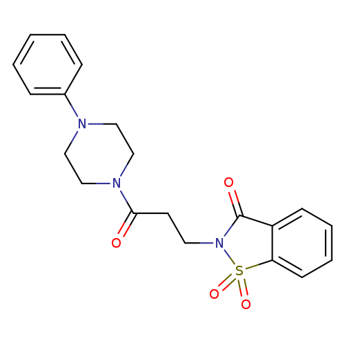 2-[3-oxo-3-(4-phenylpiperazin-1-yl)propyl]-2,3-dihydro-1lambda6,2-benzothiazole-1,1,3-trione