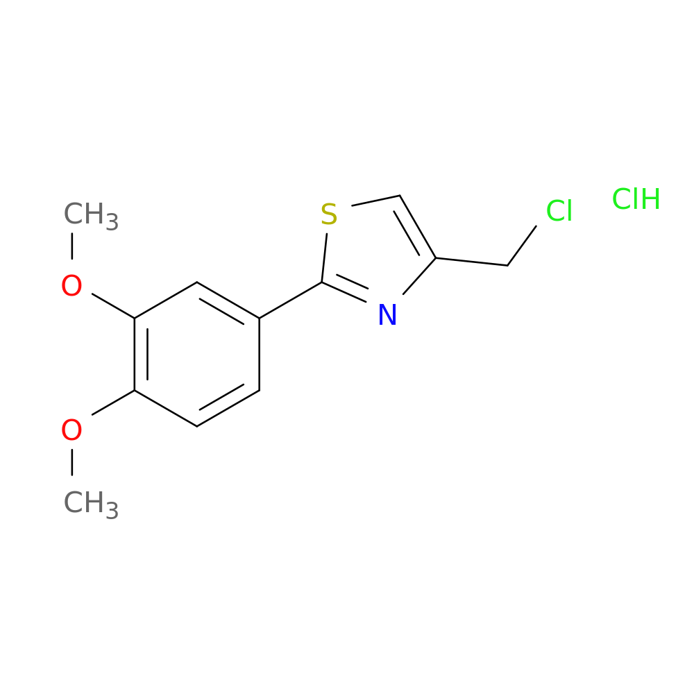 4-(chloromethyl)-2-(3,4-dimethoxyphenyl)-1,3-thiazole hydrochloride