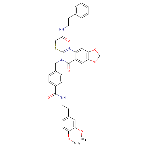 N-[2-(3,4-dimethoxyphenyl)ethyl]-4-{[8-oxo-6-({[(2-phenylethyl)carbamoyl]methyl}sulfanyl)-2H,7H,8H-[1,3]dioxolo[4,5-g]quinazolin-7-yl]methyl}benzamide